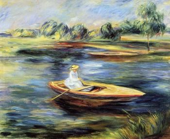 Pierre Auguste Renoir : Young Woman Seated in a Rowboat